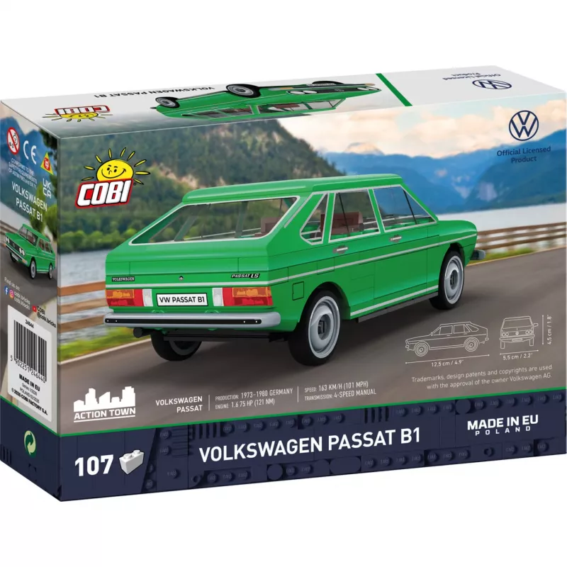 COBI Volkswagen Passat B1 (Verde, Escala 1:35) Conjunto de Construção