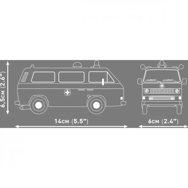 COBI Volkswagen T3 Ambulance Kit de Modelo em Plástico 1:35
