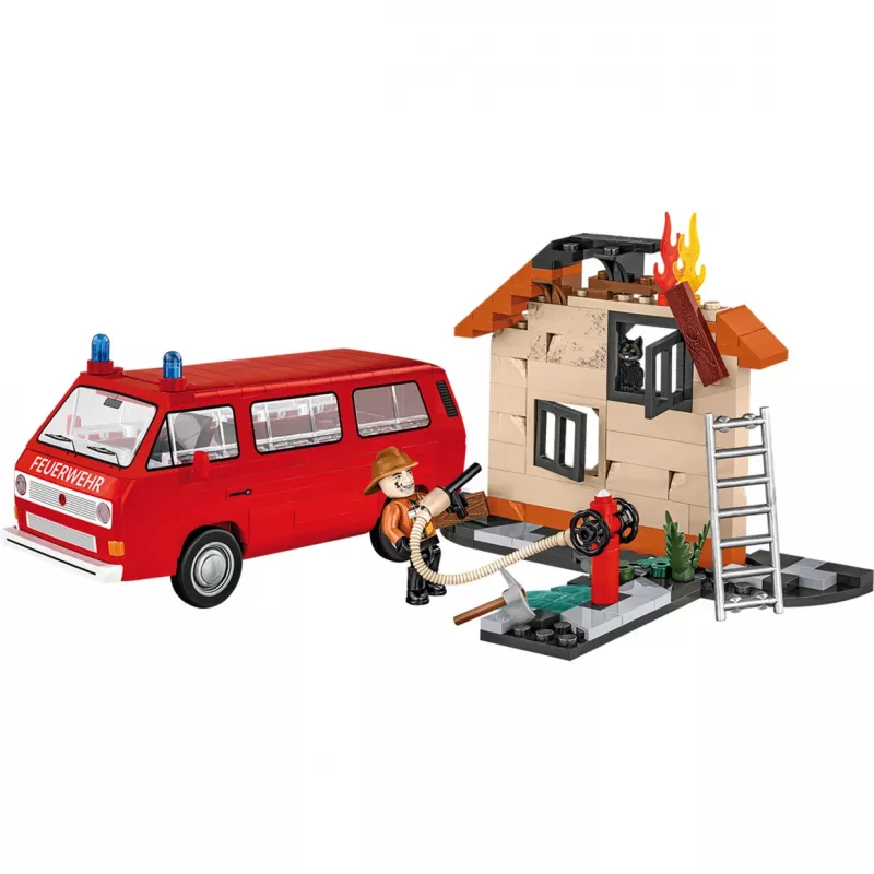 Cobi Volkswagen T3 bombeiros carro de bombeiros conjunto de blocos de construção (230 peças)