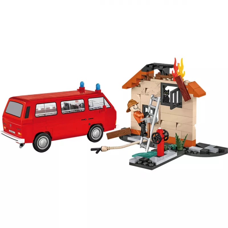 Cobi Volkswagen T3 bombeiros carro de bombeiros conjunto de blocos de construção (230 peças)