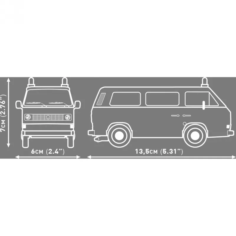 Cobi Volkswagen T3 bombeiros carro de bombeiros conjunto de blocos de construção (230 peças)