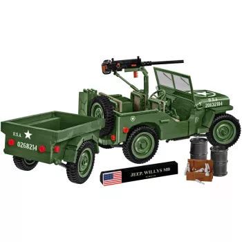 COBI Willys MB & Trailer Executive Edition conjunto de blocos de construção (400 peças)