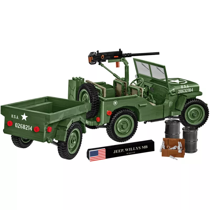 COBI Willys MB & Trailer Executive Edition conjunto de blocos de construção (400 peças)