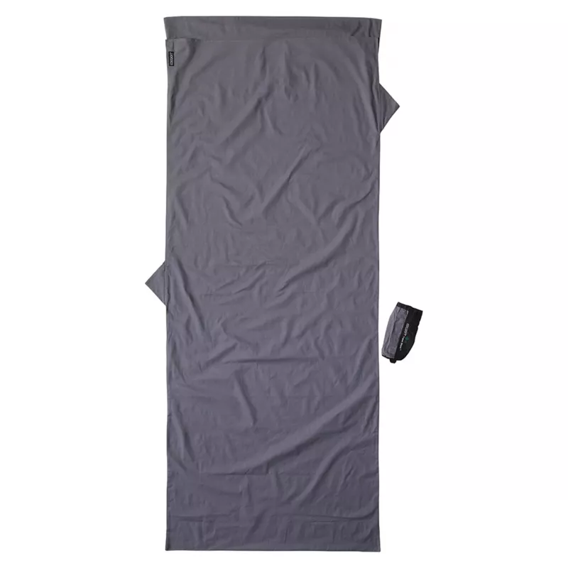 Cocoon CT44 Light Travel Saco de dormir forro – retangular, 220 x 90 cm, 100% algodão, Elephant Grey