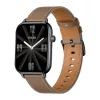 COLMI C28 Smartwatch – preto + bracelete de couro castanho