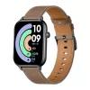 COLMI C28 Smartwatch – preto + bracelete de couro castanho