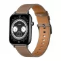 COLMI C28 Smartwatch – preto + bracelete de couro castanho