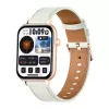 COLMI C28 Smartwatch dourado com bracelete de couro branco
