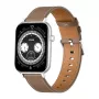 COLMI C28 Smartwatch – prateado + bracelete de couro castanho