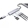 CONCEPTRONIC Docking Station USB-C 7 em 1 com HDMI, USB-C PD, 2x USB-A, Leitor de Cartões SD e MicroSD, Cabo de 25 cm, Space Grey