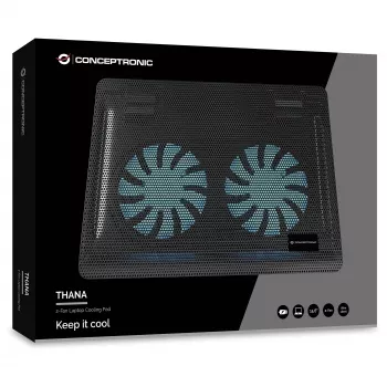 Conceptronic CNBCOOLPAD2F base de arrefecimento para portátil 39,6 cm (15,6 polegadas)