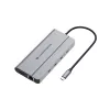 Docking station Conceptronic DONN34G 10 em 1 USB 3.2 Gen 2 MST, 4K60Hz HDMI, 8K30Hz DisplayPort, GbE, USB-C 10Gbps x 3, USB-A 480Mbps x 2, áudio, 100W USB PD