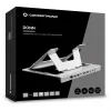 Suporte para portátil Conceptronic DONN35S com docking station USB-C 7 em 1, Dual-HDMI 4K60Hz, GbE, USB-C 5Gbps, 2x USB-A, 100W PD, prateado