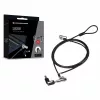 Cadeado de segurança para portátil Conceptronic NBT Nano-Lock Dual, 4 dígitos, cabo de aço 1,8 m, preto/prateado