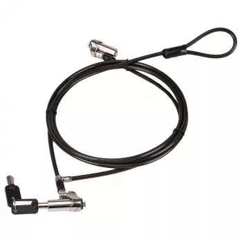 Cadeado de segurança para portátil Conceptronic NBT Nano-Lock Dual, 4 dígitos, cabo de aço 1,8 m, preto/prateado