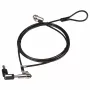 Cadeado de segurança para portátil Conceptronic NBT Nano-Lock Dual, 4 dígitos, cabo de aço 1,8 m, preto/prateado