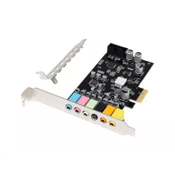 Placa PCIe Conceptronic Sound 7.1CH S/PDIF até - PCI - 24 Bit