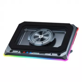 Conceptronic THYIA03B Base de arrefecimento USB-C para portátil com suporte para smartphone, RGB, 12V