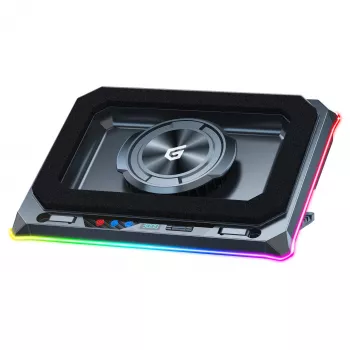 Conceptronic THYIA03B Base de arrefecimento USB-C para portátil com suporte para smartphone, RGB, 12V