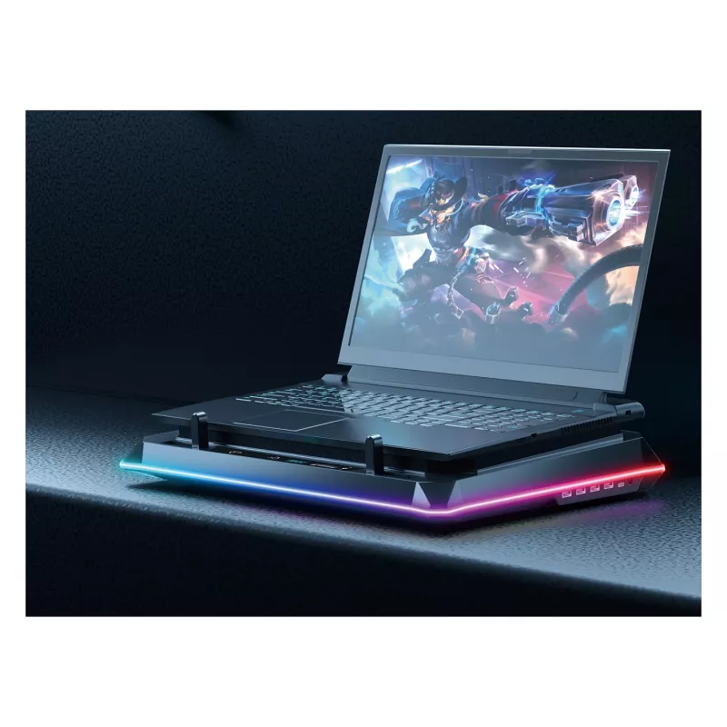 Conceptronic THYIA04B Base de refrigeração USB-C para portátil com suporte para telemóvel