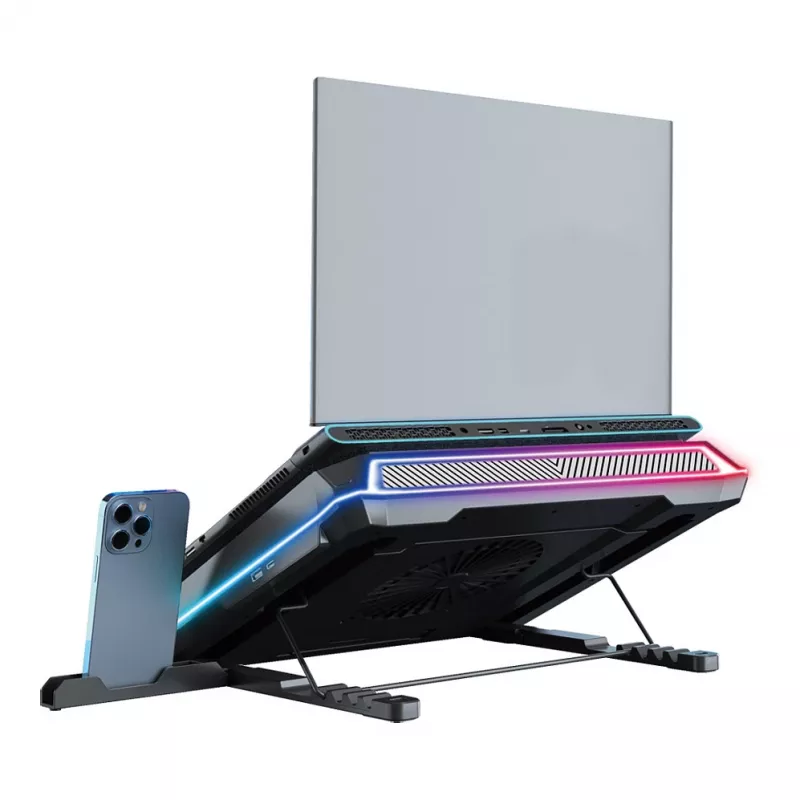 Conceptronic THYIA04B Base de refrigeração USB-C para portátil com suporte para telemóvel