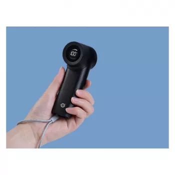Conceptronic ventoinha de mão Turbo, USB-C para USB-A, alumínio, 5V, preto
