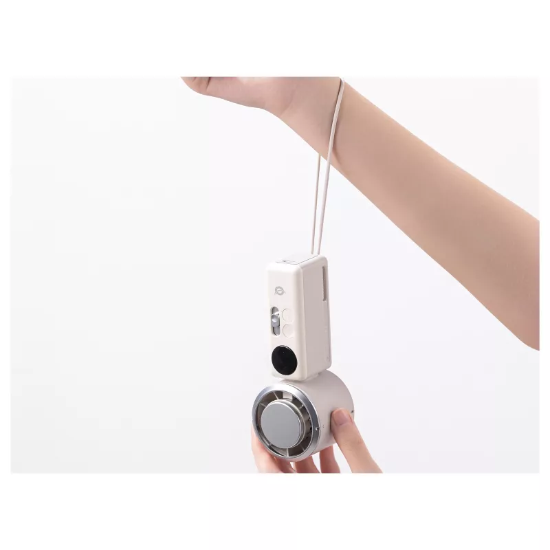 Ventilador de mão Conceptronic Turbo com placa de arrefecimento, creme