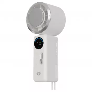 Ventilador de mão Conceptronic Turbo com placa de arrefecimento, creme