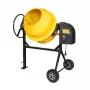 Betonilha 180L HCM650 850W Betoneira elétrica de tambor com tambor de aço, coroa dentada de ferro fundido, IP44, 2 rodas de borracha maciça, dispositivo de basculamento por volante
