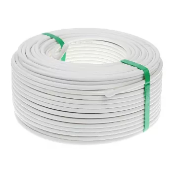 CONOTECH NS100 Cabo coaxial Trishield 1m branco 75 Ohm triplamente blindado