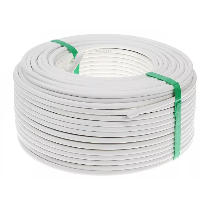 CONOTECH NS100 Cabo coaxial Trishield 1m branco 75 Ohm triplamente blindado