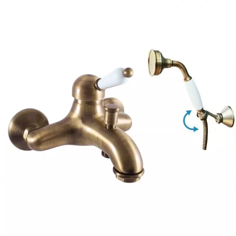 Misturadora monocomando de banheira CONTIPRO Colorado com chuveiro de mão e acessórios L554.5/2SM Cromado