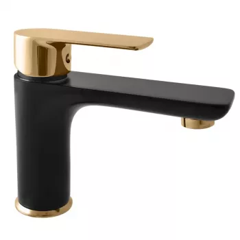 Misturadora monocomando de lavatório CONTIPRO DVT526 preto mate/dourado
