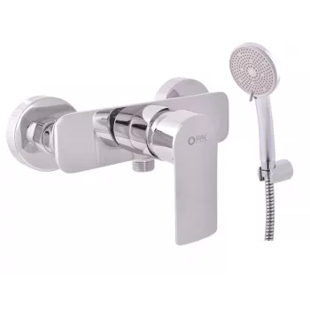 Misturadora de duche CONTIPRO DVT481.5/1 cromado montagem na parede monocomando em latão com cartucho cerâmico, saída G 1/2 polegadas, distância de ligação 150 mm