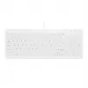 Contour ACTIVE KEY Hygiene Compact Teclado USB com fio ultrafino Preto (AK-C7012F-UVS-W/FR)