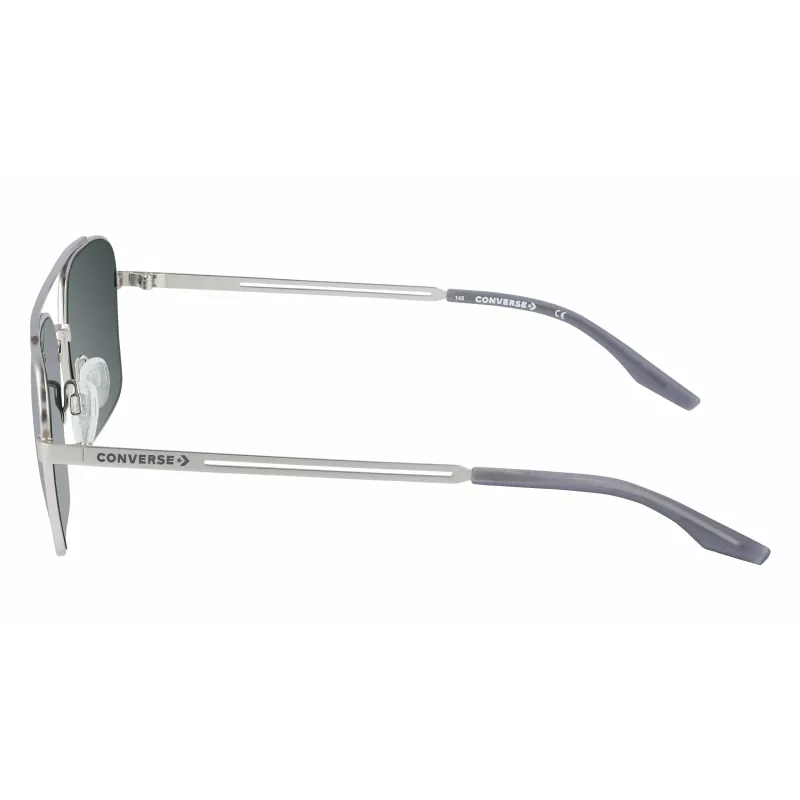 Converse CV101SACTI045 Óculos de sol retangulares de homem - Armação preta, lentes cinzentas, 56 mm