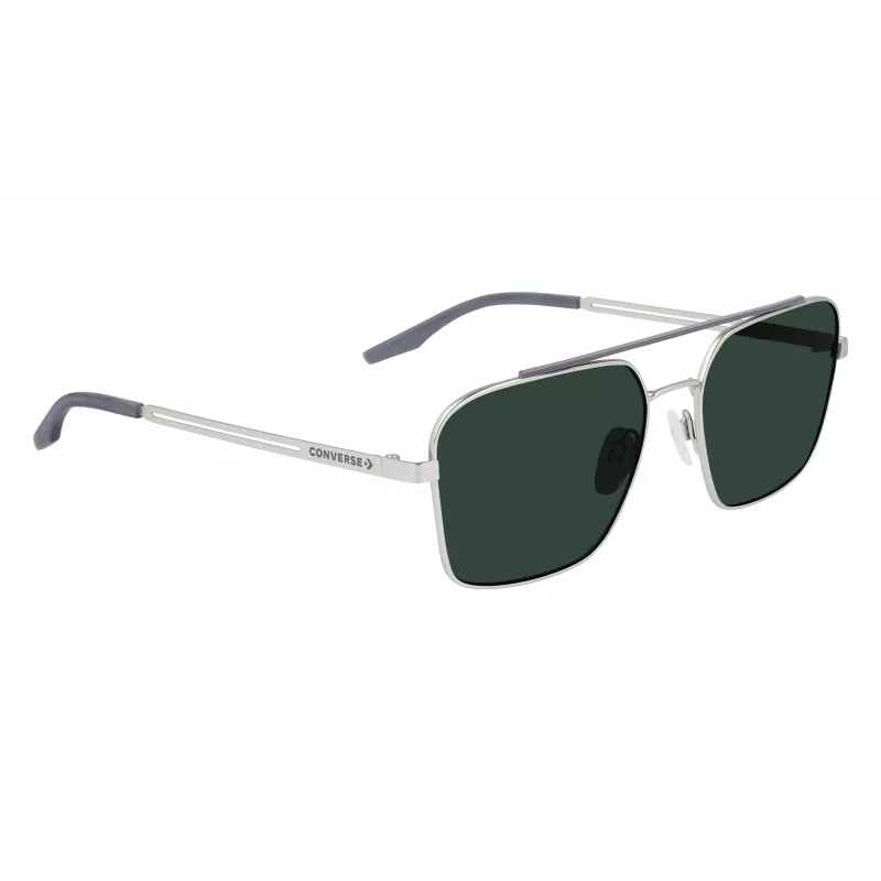 Converse CV101SACTI045 Óculos de sol retangulares de homem - Armação preta, lentes cinzentas, 56 mm