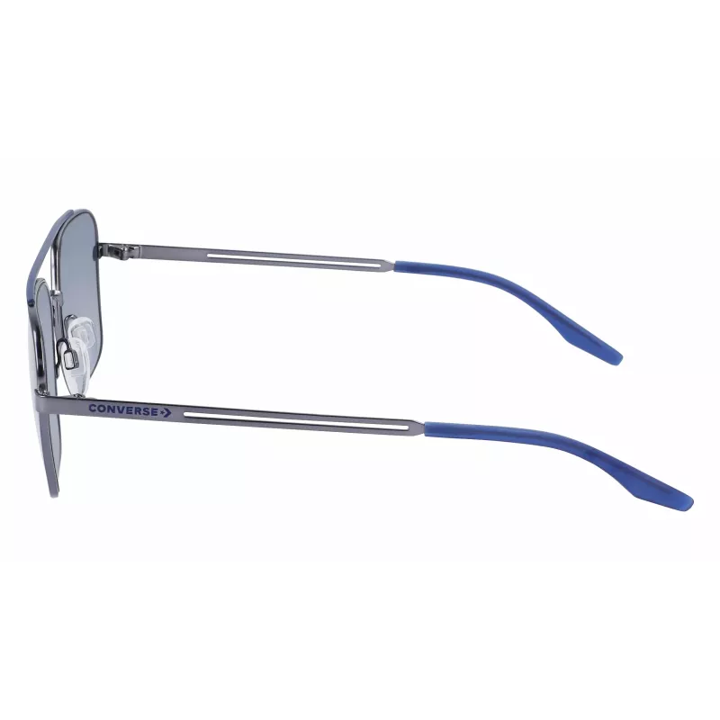 Óculos de sol de homem CONVERSE CV101STIVATE7 - Armação de acetato preta, lentes de policarbonato cinzentas, proteção UV400, 56/17/145 mm