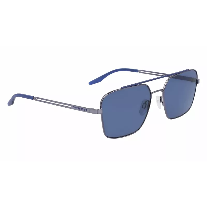 Óculos de sol de homem CONVERSE CV101STIVATE7 - Armação de acetato preta, lentes de policarbonato cinzentas, proteção UV400, 56/17/145 mm