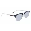 CONVERSE CV301SDSRUPT Óculos de sol quadrados para homem, armação de acetato preta, lentes de policarbonato cinzentas, 52 mm