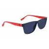 Óculos de sol Converse CV516SFORCE41 para homem, armação retangular azul, lentes cinzentas, 55/17/145 mm