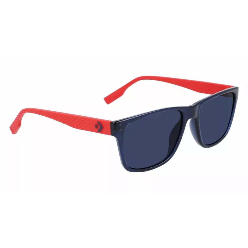 Óculos de sol Converse CV516SFORCE41 para homem, armação retangular azul, lentes cinzentas, 55/17/145 mm