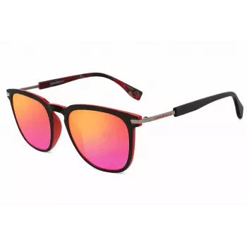 Óculos de sol CONVERSE SCO051Q5296SR homem, armação quadrada, armação preta, lentes cinzentas, 52 mm