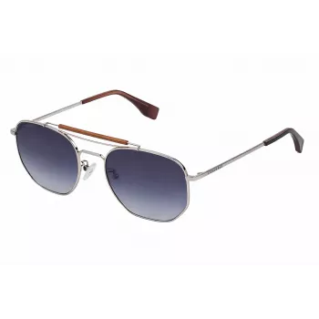 Óculos de sol Converse unissexo SCO13854579B Havana tartaruga armação quadrada em acetato 54 mm lentes de policarbonato cinzentas UV400