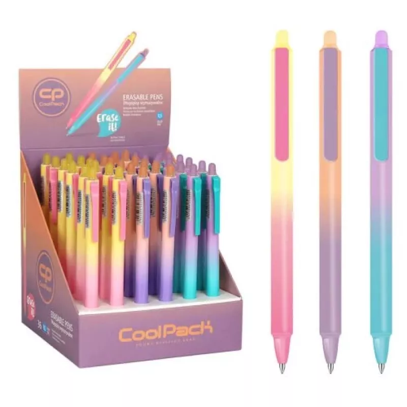 Caneta retrátil apagável COOLPACK Gradient Light 0,5 mm, tinta preta