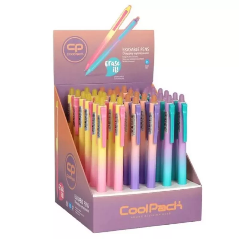 Caneta retrátil apagável COOLPACK Gradient Light 0,5 mm, tinta preta