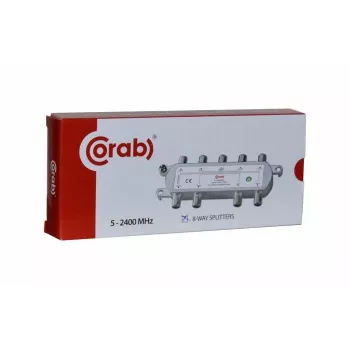 CORAB distribuidor de 8 vias 5-2400 MHz com passagem DC