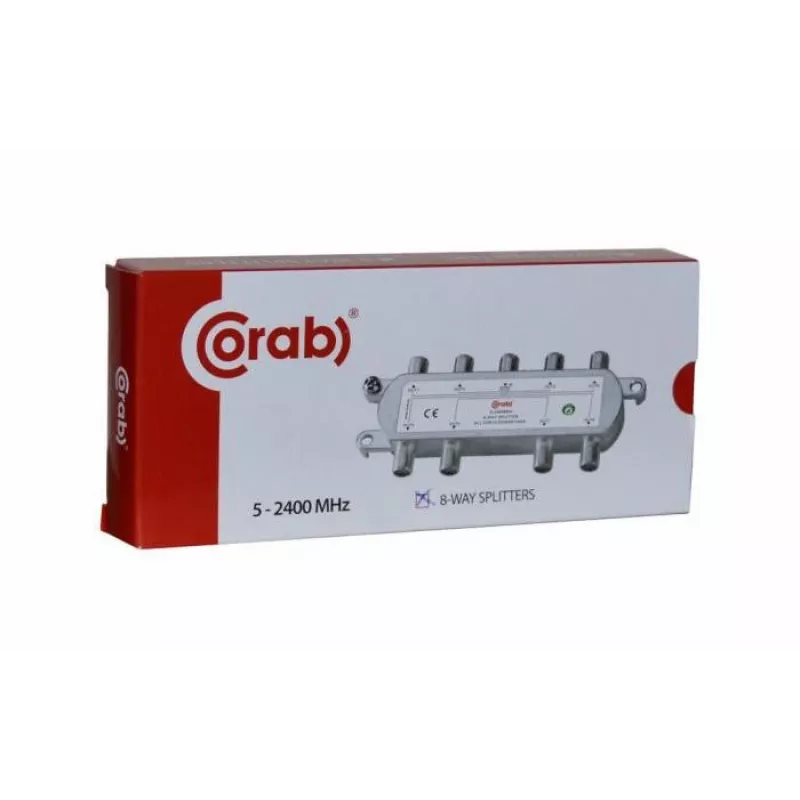 CORAB distribuidor de 8 vias 5-2400 MHz com passagem DC