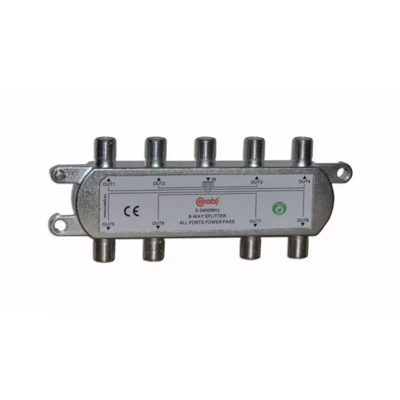 CORAB distribuidor de 8 vias 5-2400 MHz com passagem DC