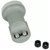 Conversor LNB twin CORAB C120TWN – 2 saídas, feedhorn de 40 mm, baixo ruído 0,1 dB, resistente às intempéries Type-F